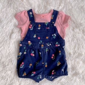 Carter’s Baby Girl Blue and Pink Floral Romper
